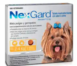 Nexgard S Oral 11.3 Mg (2-4 Kg) Cja X 1 Tab - Unidad