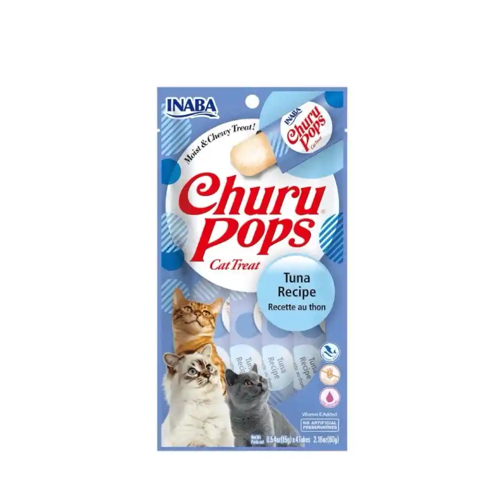 Snack Para Gato Cremoso Atún Inaba Churu Pops