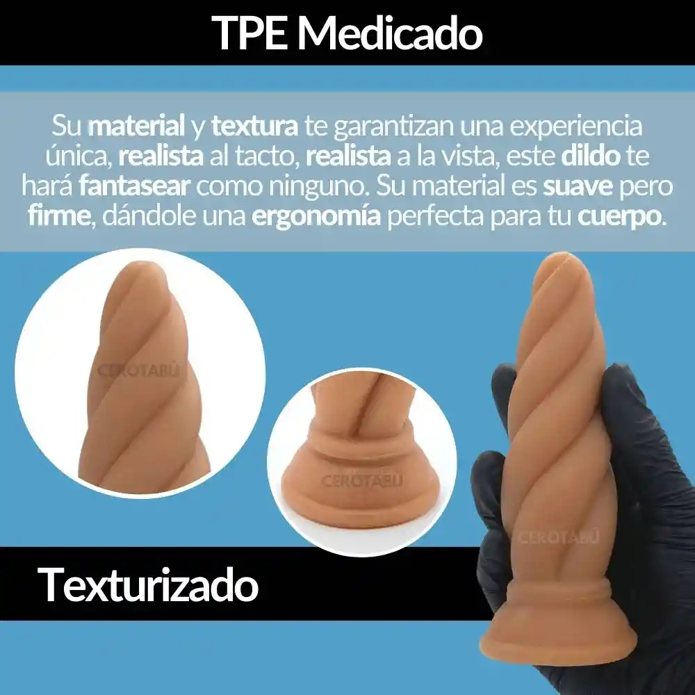 Dildo Consolador Texturizado En Silicona Juguete Sexual