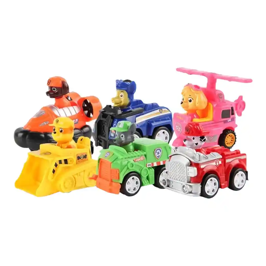 Kit Paw Patrol X 6 Carros Con Perritos