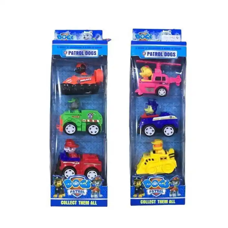 Kit Paw Patrol X 6 Carros Con Perritos