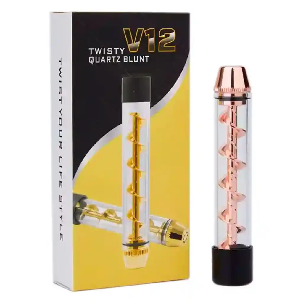 Pipa Giratoria Twisty Glass Blunt Repuestos Set Lujo V12 Aleatorio