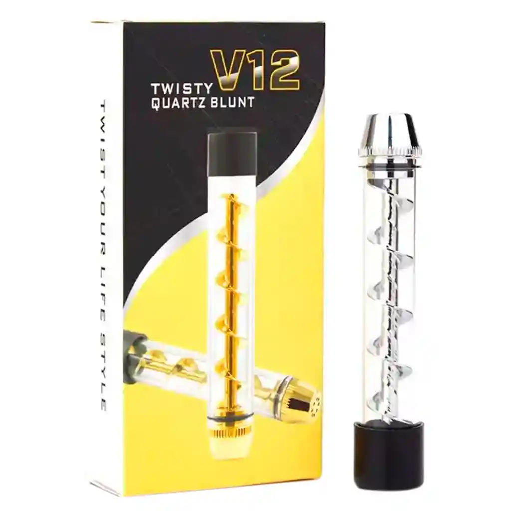 Pipa Giratoria Twisty Glass Blunt Repuestos Set Lujo V12 Aleatorio