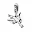 Charm Dije Pájaro Colibrí Para Pulsera Mujer En Plata 925