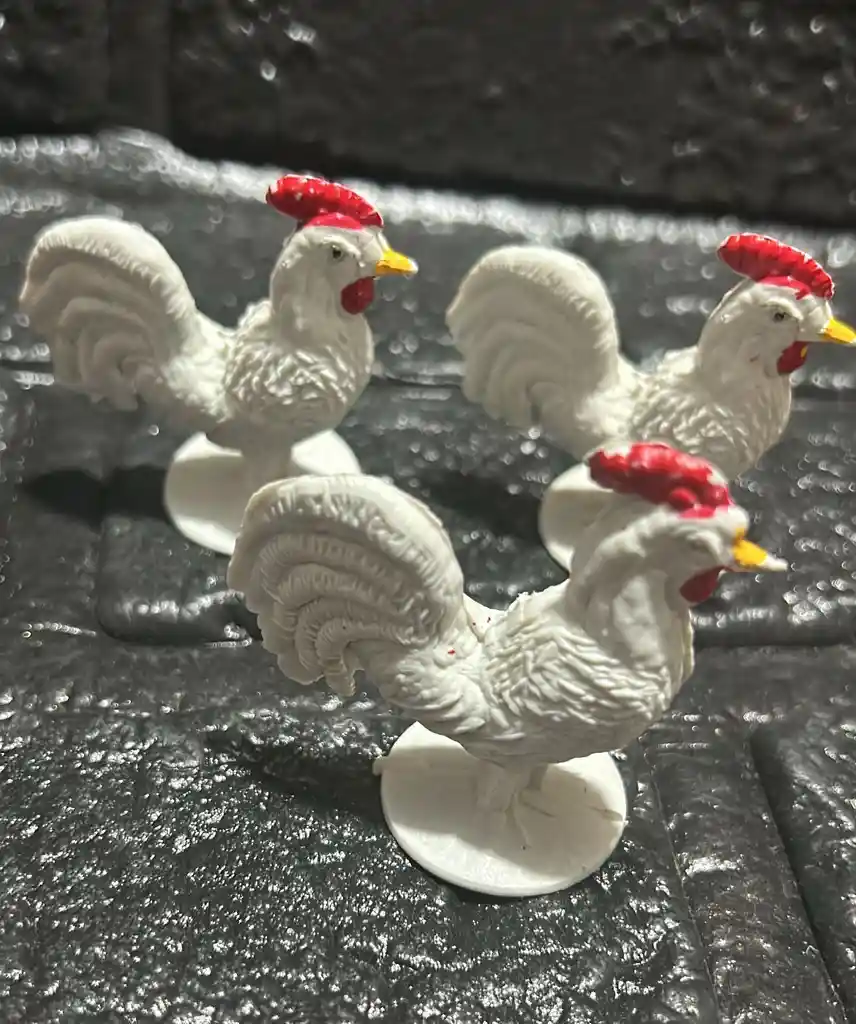 Animales Maqueta Gallo Blanco