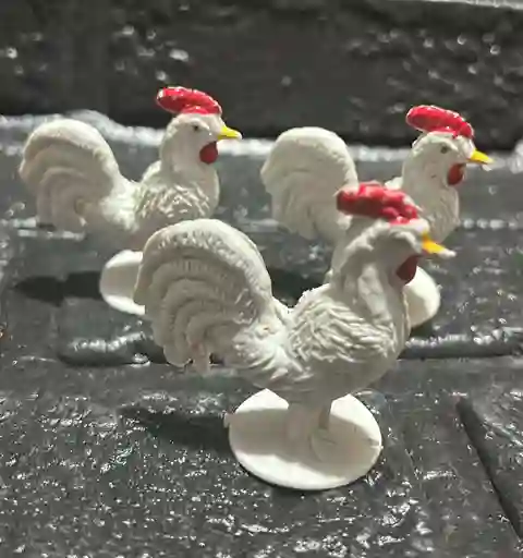 Animales Maqueta Gallo Blanco