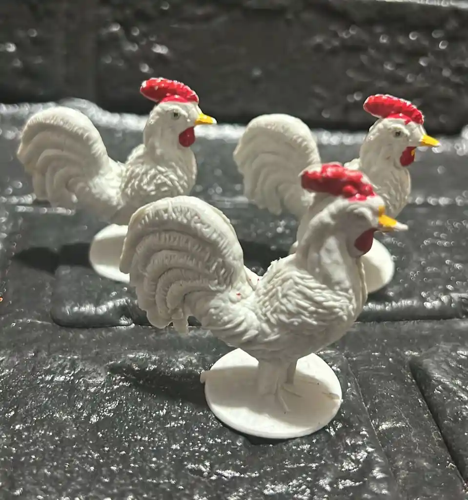 Animales Maqueta Gallo Blanco