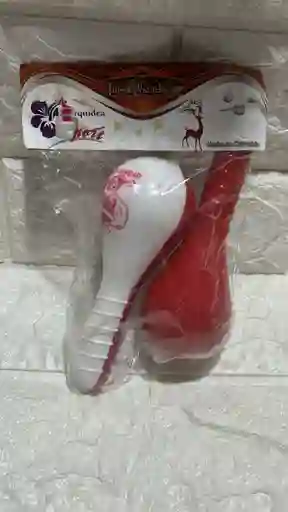 Maracas Pequeñas Blanca Con Rojo
