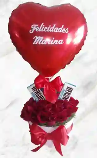 Caja Rosas Amor Cumpleaños Aniversario