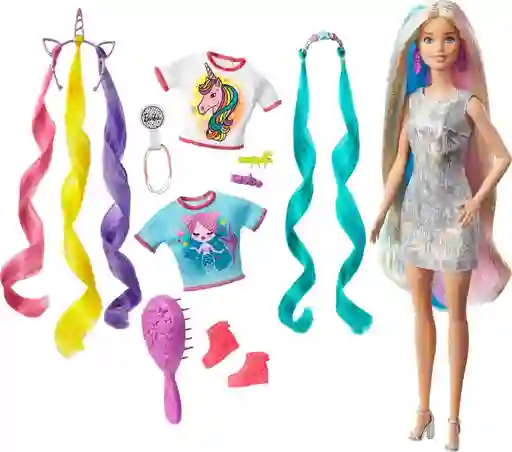 Barbie Muñeca Peinados De Fantasía Unicornio Original