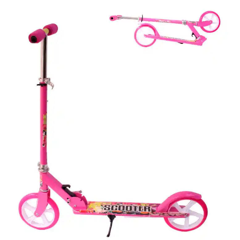 Monopatin Patineta Scooter Plegable Llanta Grande Rosada