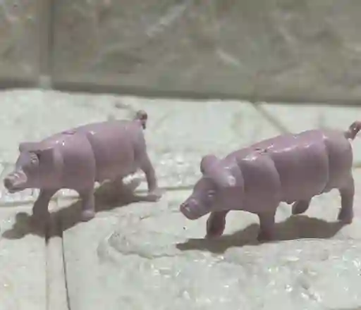 Animales Maqueta Cerdo Rosado