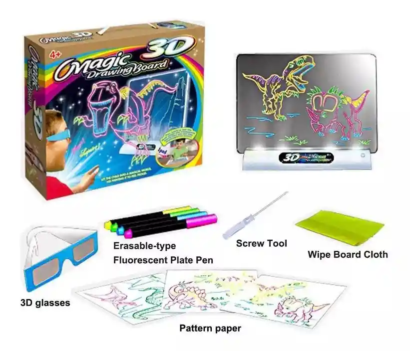 Tablero Magico 3d Magic Pad 3d Pizarra Tablero Marcadores