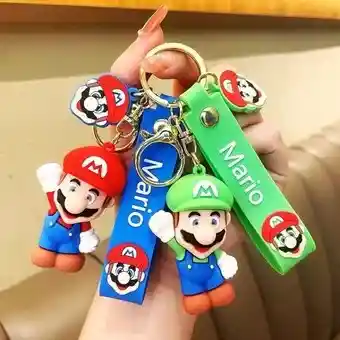 Llavero Silicona Mario 4 Motivos Diferentes Paquete X20