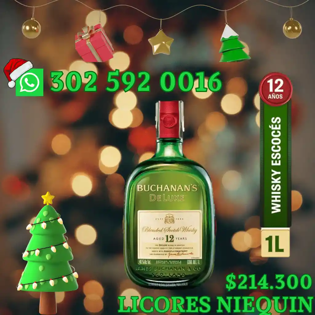 Buchanans Deluxe Whisky Escoces 12 Anos X 1000 Ml