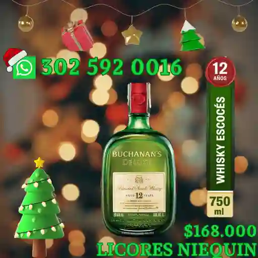 Buchanans Deluxe Whisky Escoces 12 Anos 750 Ml