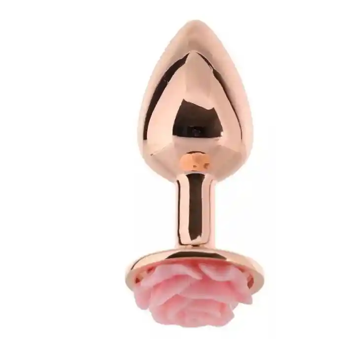 Plug Anal Oro Rosa Dorado Elegante Talla S