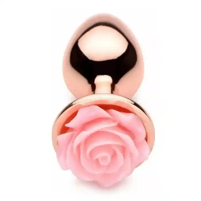 Plug Anal Oro Rosa Dorado Elegante Talla S