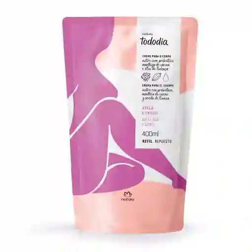 Repuesto Crema Nutritiva Para El Cuerpo Tododia Avellana Y Casis