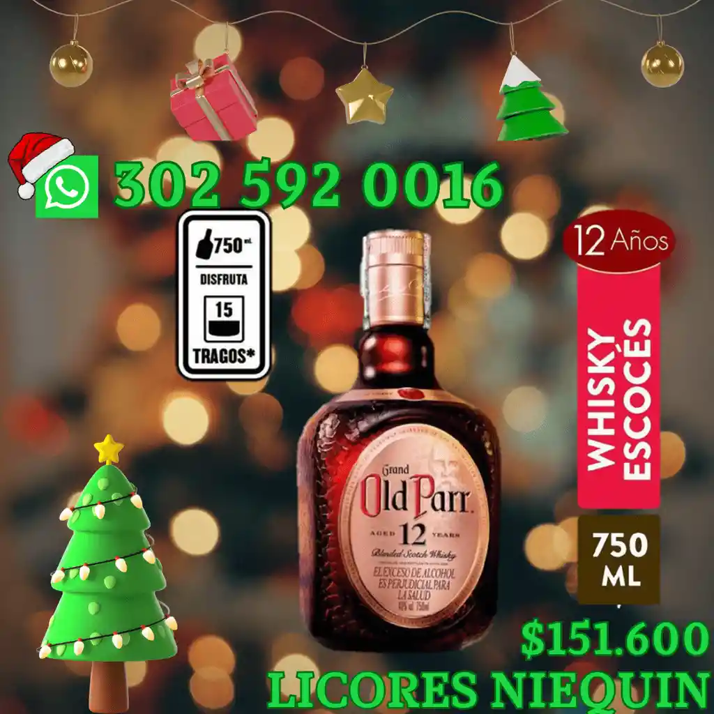 Old Parr Whisky 12 Años X 750 Ml