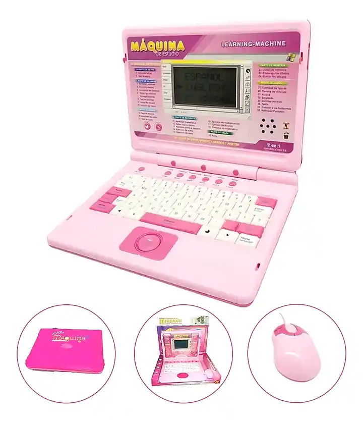 Juguete Computador Didáctico Aprendizaje Rosado