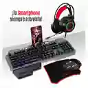 Kit Gamer Teclado Mouse Audifonos Mousepad As-1099