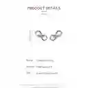 Aretes Topos Infinito Para Mujer Fabricados En Plata 925