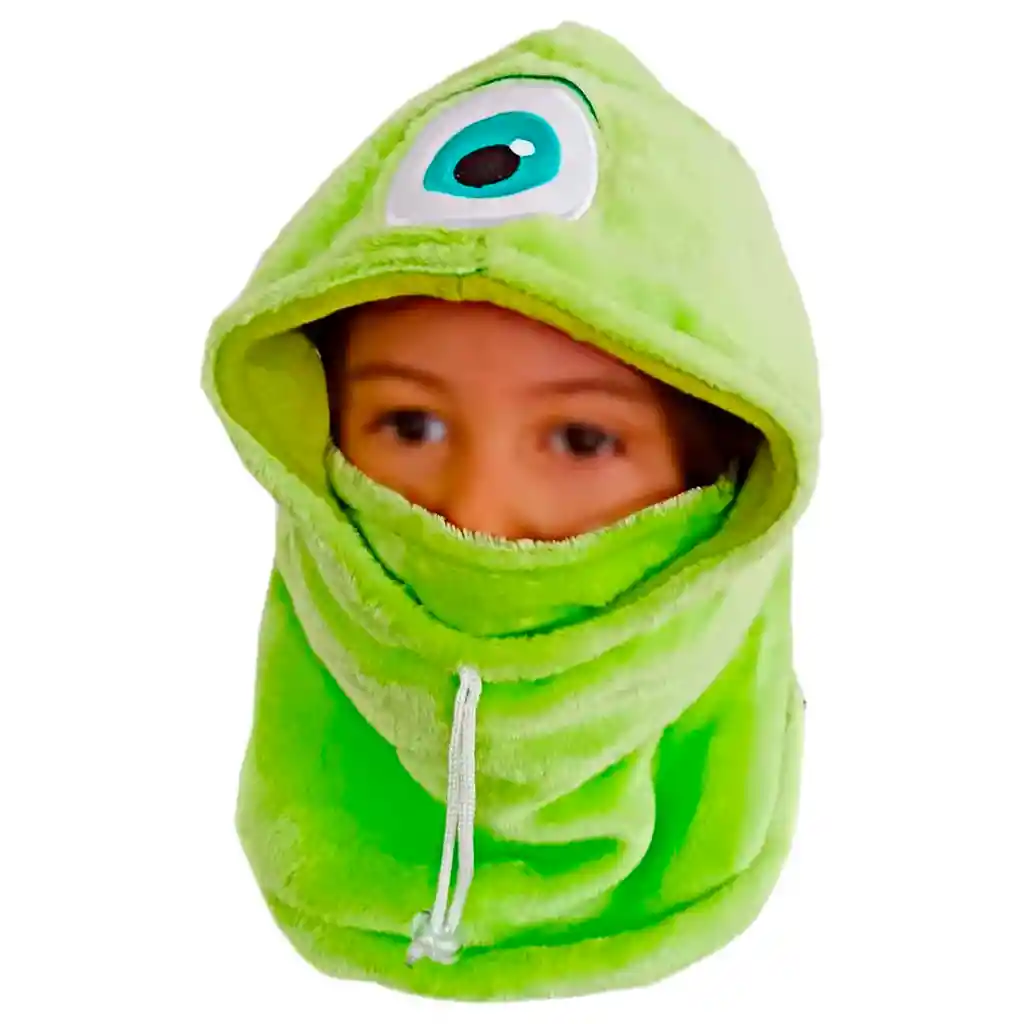 Gorro Pasamontaña Niños Mike Wazowski 36cm Ajustable Frio