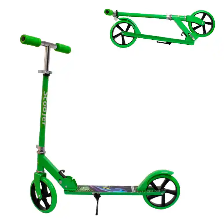 Monopatin Patineta Scooter Plegable Llanta Grade Verde