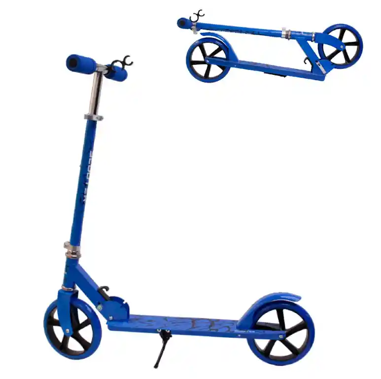 Monopatin Patineta Scooter Plegable Llanta Grande Azul