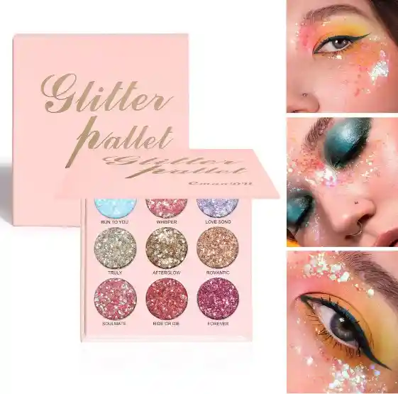 Glitter Pallet 9 Tonos