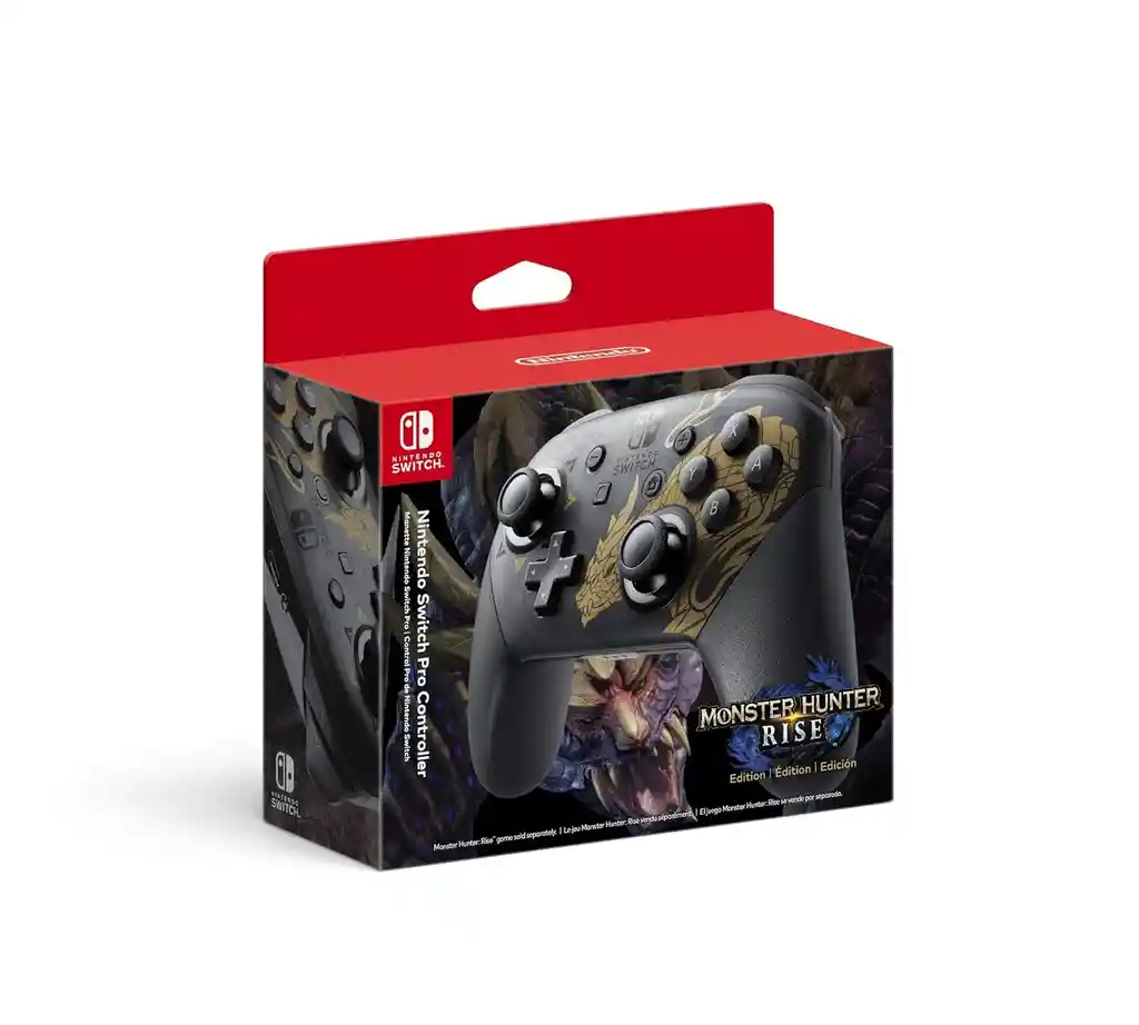 Control Joystick Inalámbrico Nintendo Switch Pro Controller Monster Hunter Rise Edition