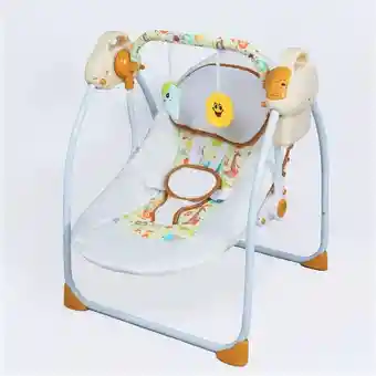 Columpio Electrico Mecedora Control Musical Para Bebe Beige B010
