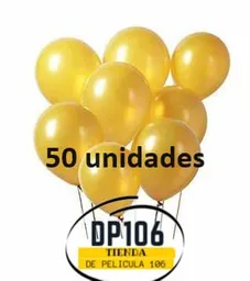 Globos Dorado Cromado X 50 Und
