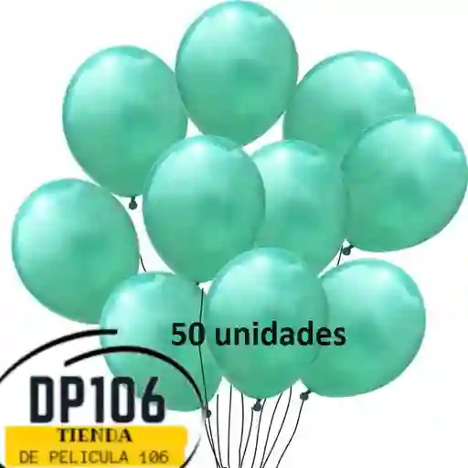 Globos Verde Cromado X 50 Und