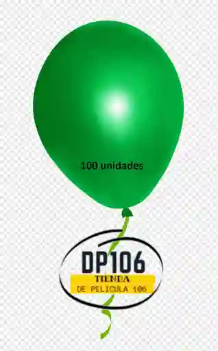 Globos Verde Satin X 100 Und