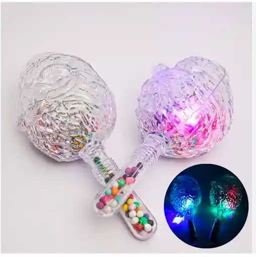 Maracas Papa Noel Con Luces Novena Navidad Regalo Fiestas Navideñas