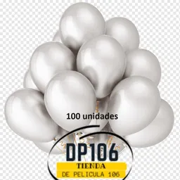 Globos Plata Satin 100 Und