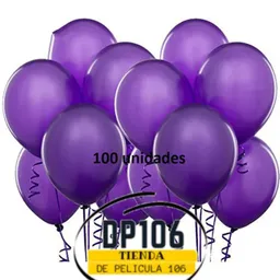 Globos Morado Satin X 100 Und