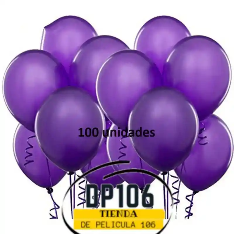 Globos Morado Satin X 100 Und