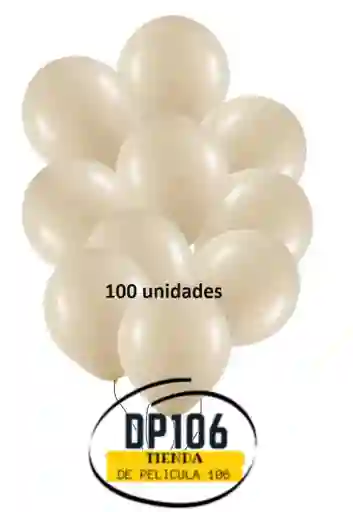 Globos Blanco Cromado X 100 Und