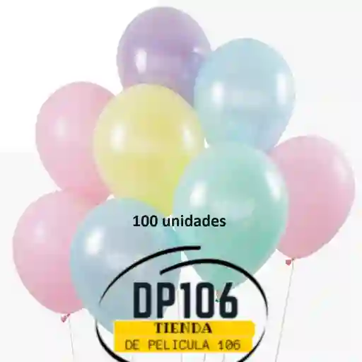 Globos De Colores Pastel X 100 Und