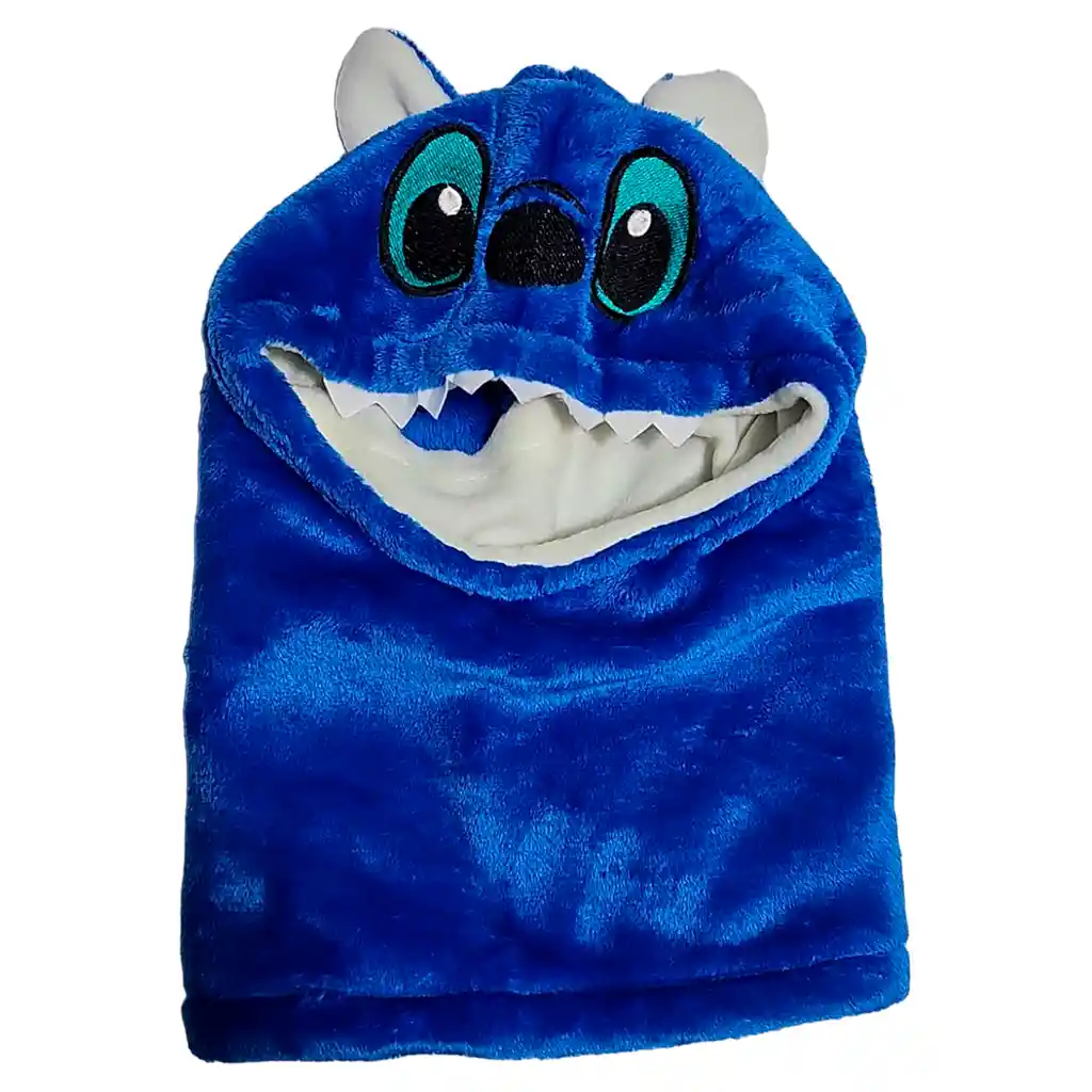 Gorro Pasamontaña Niños Stitch 36cm Ajustable Frio