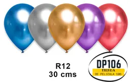 Globos Surtidos Cromados X 50 Und