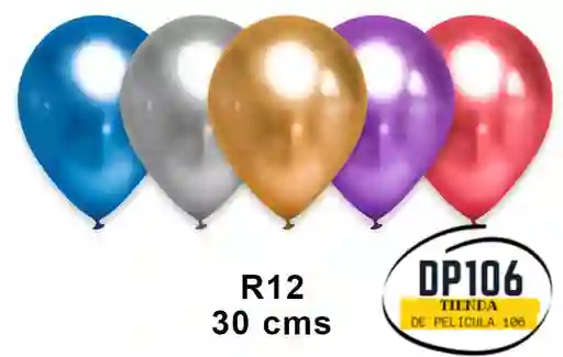 Globos Surtidos Cromados X 50 Und