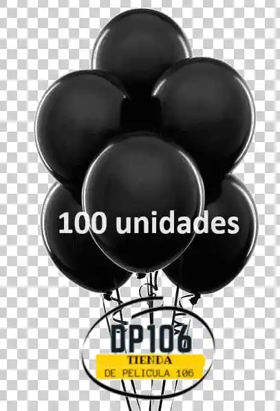 Globos Negros X 100 Und