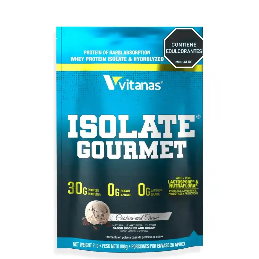 Isolate Gourmet 2lb Cookies And Cream Vitanas