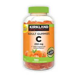 Kirkland Vitamina C Apoyo Sistema Inmunológico 250 Mg 180 Gomitas Para Adultos