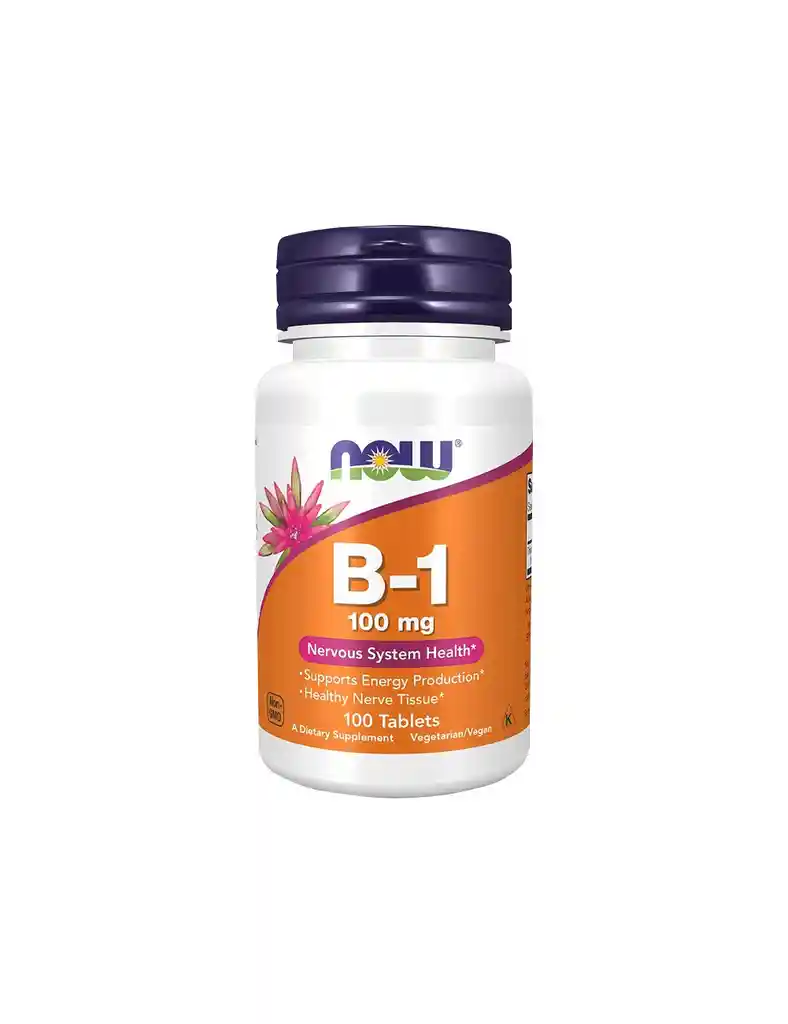Now Foods Vitamina B1 Salud Sistema Nervioso 100 Mg 100 Tabletas