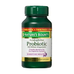 Natures Bounty Acidophilus Probiotic Apoyo Al Sistema Digestivo 100 Tabletas